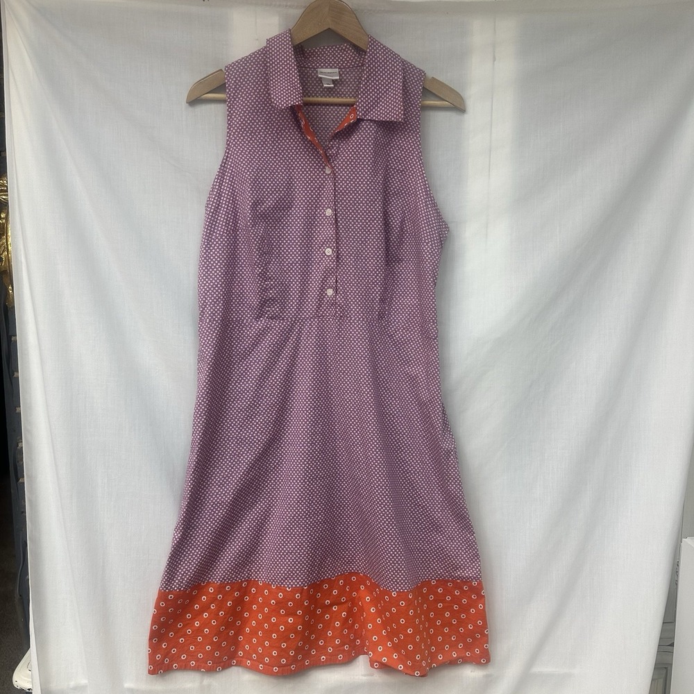 Isaac Mizrahi Live Color Block Shirt Dress Size 18 Classic Pink/purple Orange